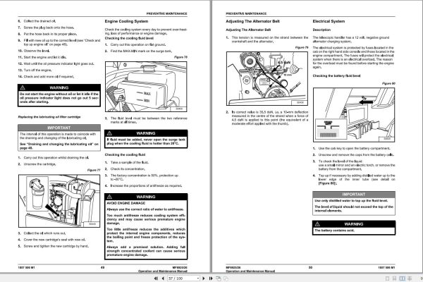 Massey Ferguson Loader MF8925 MF8926 Operation Manual 1857506M1 2