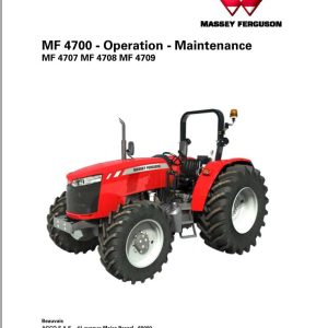 Massey Ferguson MF4707 MF4708 MF4709 Operator Manual 1