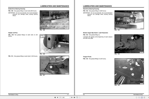 Massey Ferguson Mower 1474 1476 Operator Manual 700729524G 2
