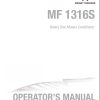 Massey Ferguson Mower Conditioner 1316S Operator Manual 700750345B 1