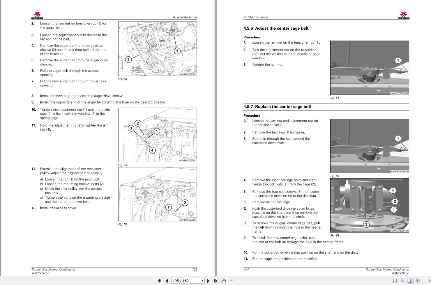 Massey Ferguson Mower Conditioner 1316S Operator Manual 700750345B 2