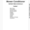Massey Ferguson Mower Conditioner 1383 1386 Repair Time Schedule 4283589M1 1