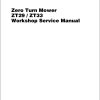 Massey Ferguson Mower ZT29 ZT33 Workshop Service Manual 4283357M1 1