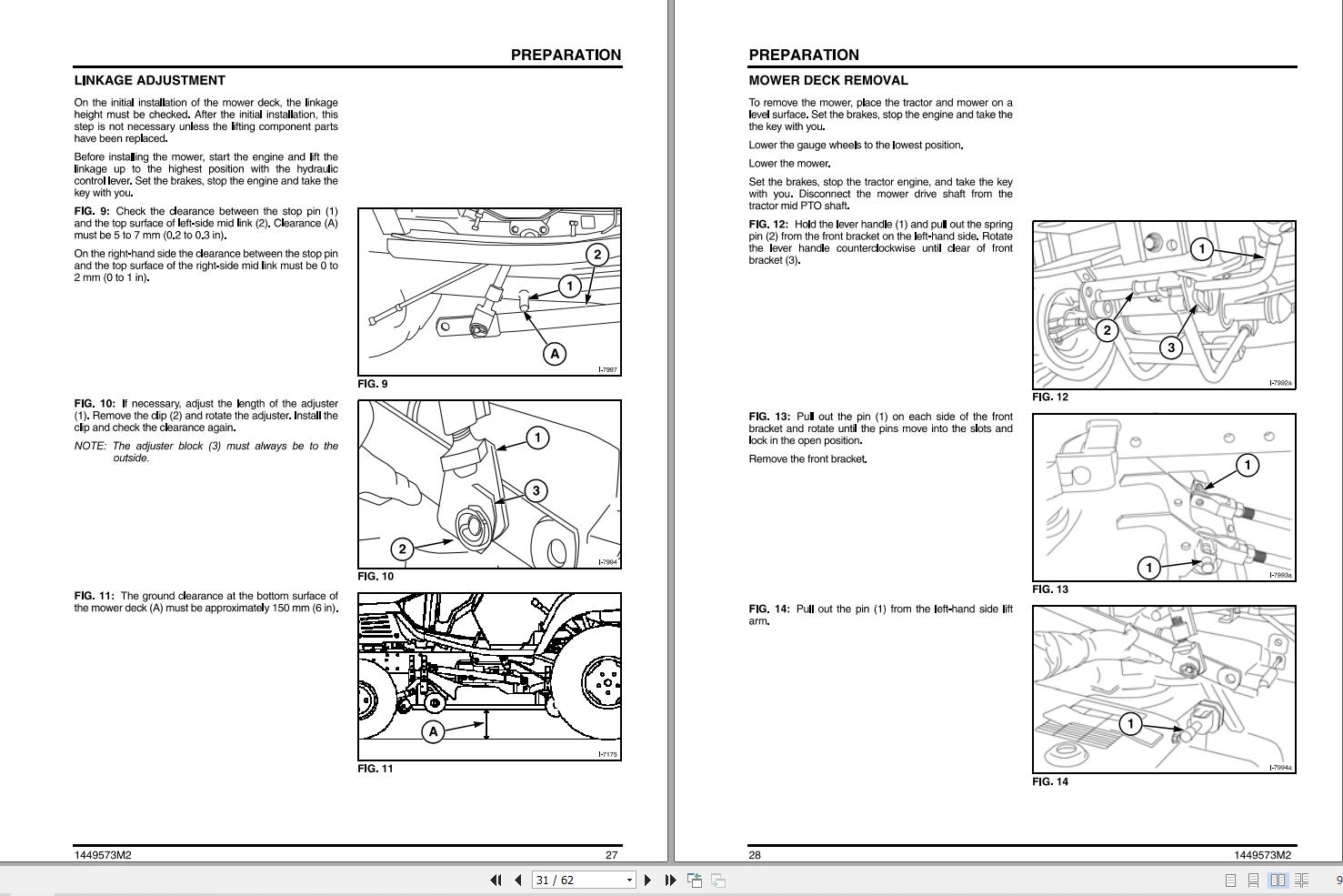 Massey Ferguson Mulching Mower 2315 Operator Manual 1449573M2 2