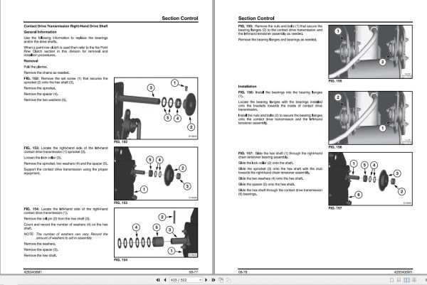 Massey Ferguson Planter 8202 8222 Service Manual 4283406M1 2