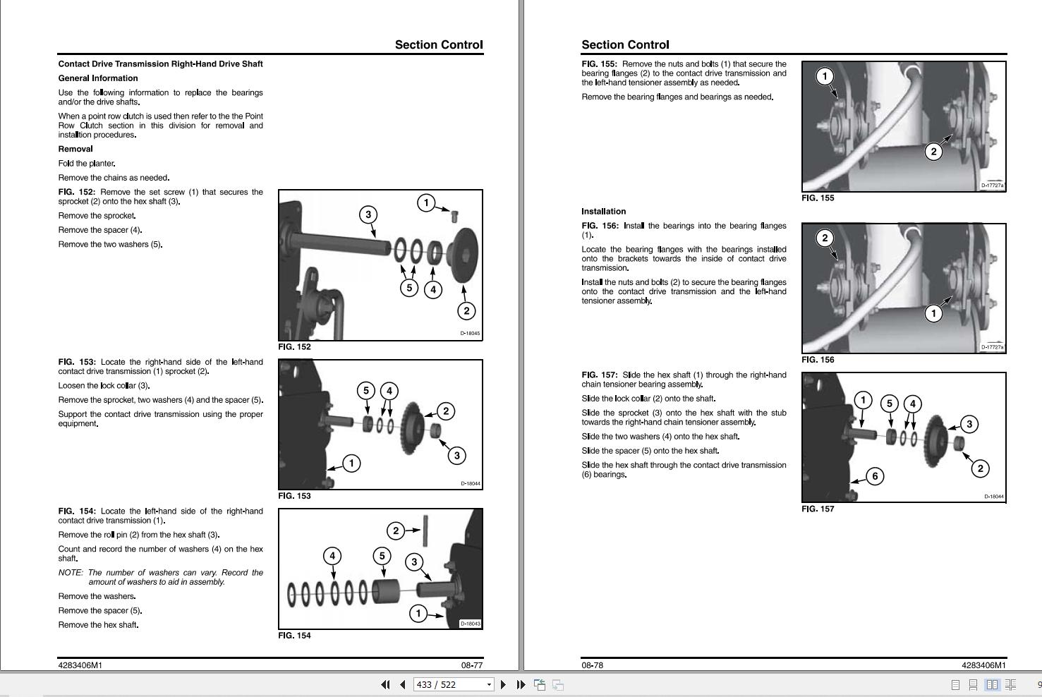 Massey Ferguson Planter 8202 8222 Service Manual 4283406M1 2
