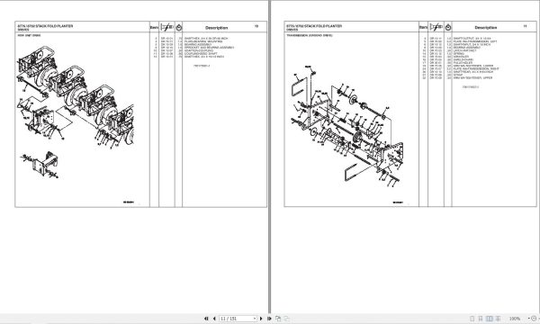 Massey Ferguson Planter 8792 8776 Repair Time Schedule 4283441M1 2