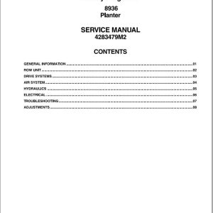 Massey Ferguson Planter 8936 Service Manual 4283479M2 1