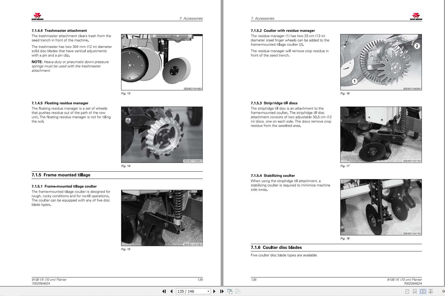 Massey Ferguson Planter 9108VE Operator Manual 700208462A 2