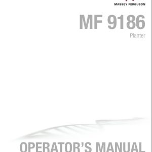 Massey Ferguson Planter 9186 Operator Manual 700743675A 1