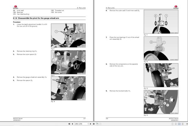 Massey Ferguson Planter 9222VE Workshop Service Manual 4283623M1 2