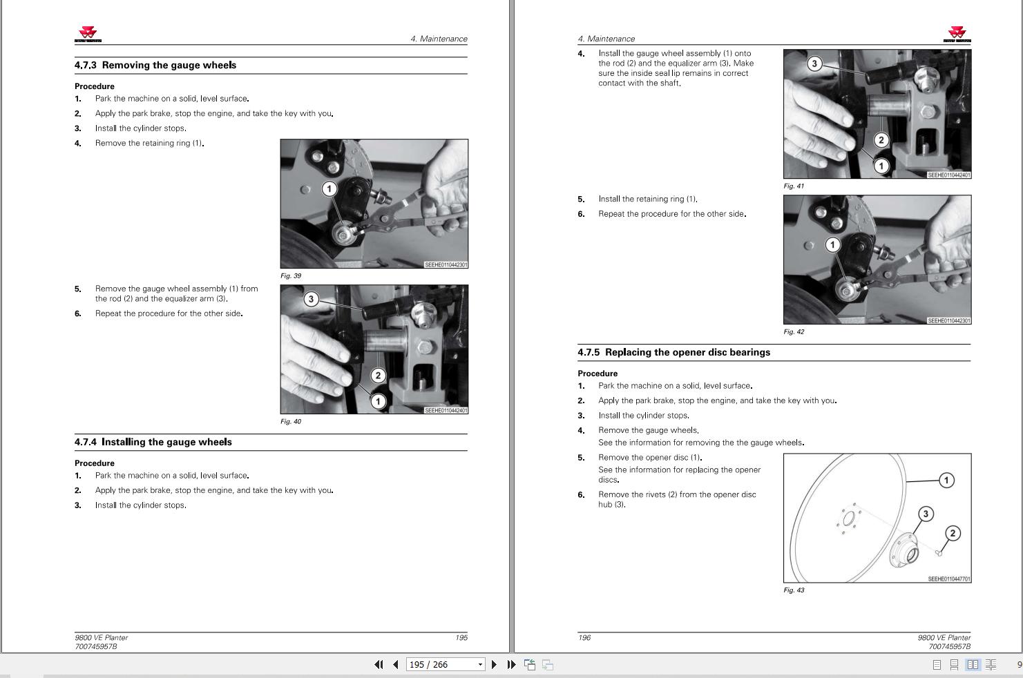 Massey Ferguson Planter 9816VE 9824VE Operator Manual 700745957B 2