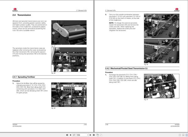 Massey Ferguson Planter MF500 Series Workshop Service Manual ACW3452200 2