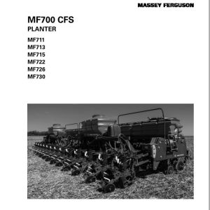 Massey Ferguson Planter MF700 Series Workshop Service Manual 7041911M91 1
