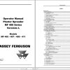 Massey Ferguson Planter Spreader MF400 Series Version L Operator Manual 96980078M 1