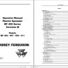 Massey Ferguson Planter Spreader MF400 Series Version M Operator Manual 96980080M 1