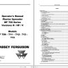 Massey Ferguson Planter Spreader MF700 Series Version H HF V Operator Manual 96980088M 1