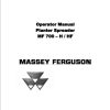 Massey Ferguson Planter Spreader MF700H MF700HF Operator Manual 1