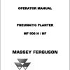 Massey Ferguson Pneumatic Planter MF560H MF560HF Operator Manual 1