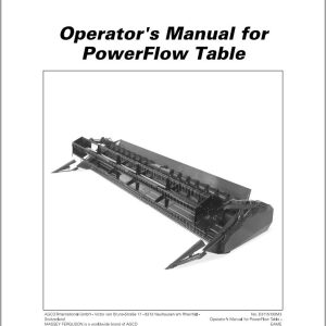 Massey Ferguson PowerFlow Table Operator Manual 1