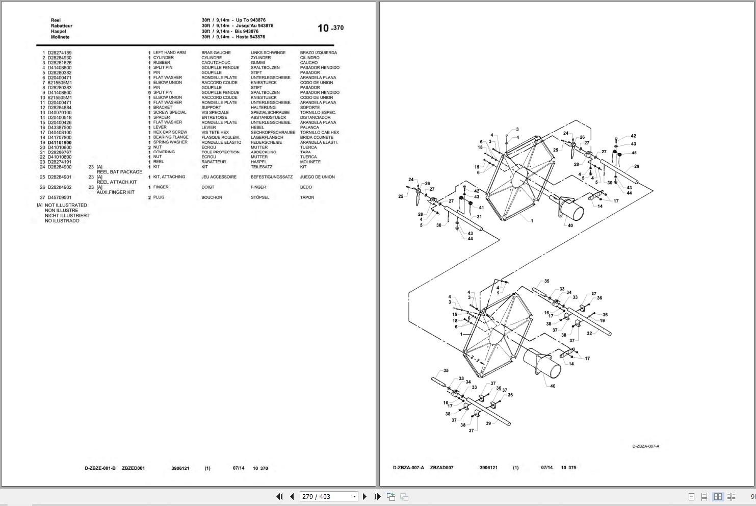 Massey Ferguson PowerFlow Tables 18 20 22 25 30 35 Repair Time Schedule 327420010 2