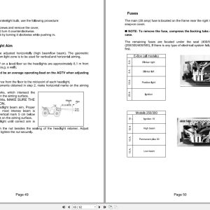 Massey Ferguson Quadbike AgTVs 250 to 500 Operator Instruction Book 1857585Z 2