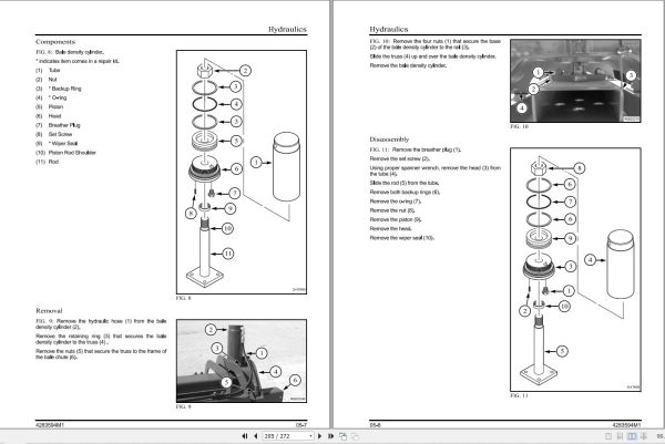 Massey Ferguson Rectangular Baler 1842 Service Manual 4283594M1 2
