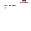 Massey Ferguson Rotary Disc Header 9295 9296 Operator Manual 700750701B 1