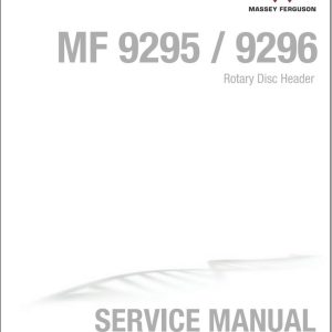 Massey Ferguson Rotary Disc Header 9295 9296 Service Manual 4283611M1 1