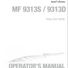 Massey Ferguson Rotary Disc Header 9313S 9313D Operator Manual ACX2430300 1