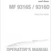 Massey Ferguson Rotary Disc Header 9316S 9316D Operator Manual 700750336B 1