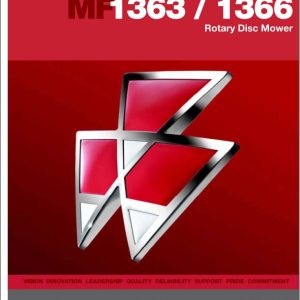 Massey Ferguson Rotary Diss Mower 1363 1366 Service Manual 4283435M4 1