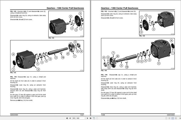 Massey Ferguson Rotary Diss Mower 1363 1366 Service Manual 4283435M4 2