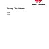 Massey Ferguson Rotary Diss Mower 1366 1376 Operator Manual 700751490C 1