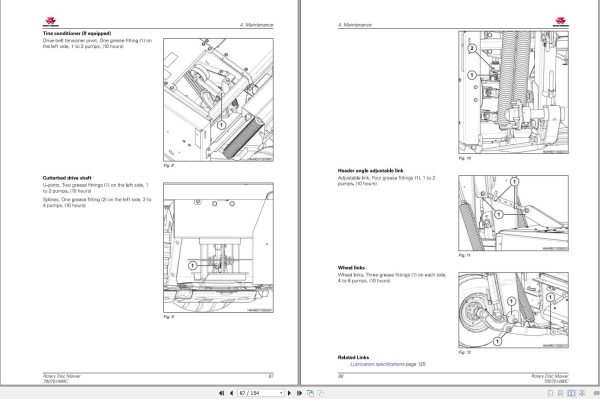 Massey Ferguson Rotary Diss Mower 1366 1376 Operator Manual 700751490C 2