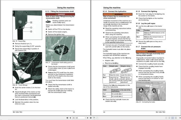Massey Ferguson Rotary Rake RK1254TRC Operator Manual FEL1691780101 2
