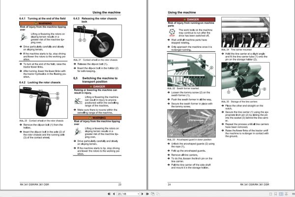 Massey Ferguson Rotary Rake RK341DSR RK361DSR Operator Manual FEL16891501 2