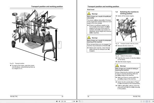 Massey Ferguson Rotary Rake RK662TRC Operator Manual FEL1282740101 2
