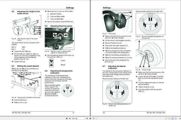 Massey Ferguson Rotary Rake RK762TRC RK802TRC Operator Manual FEL12834801 2