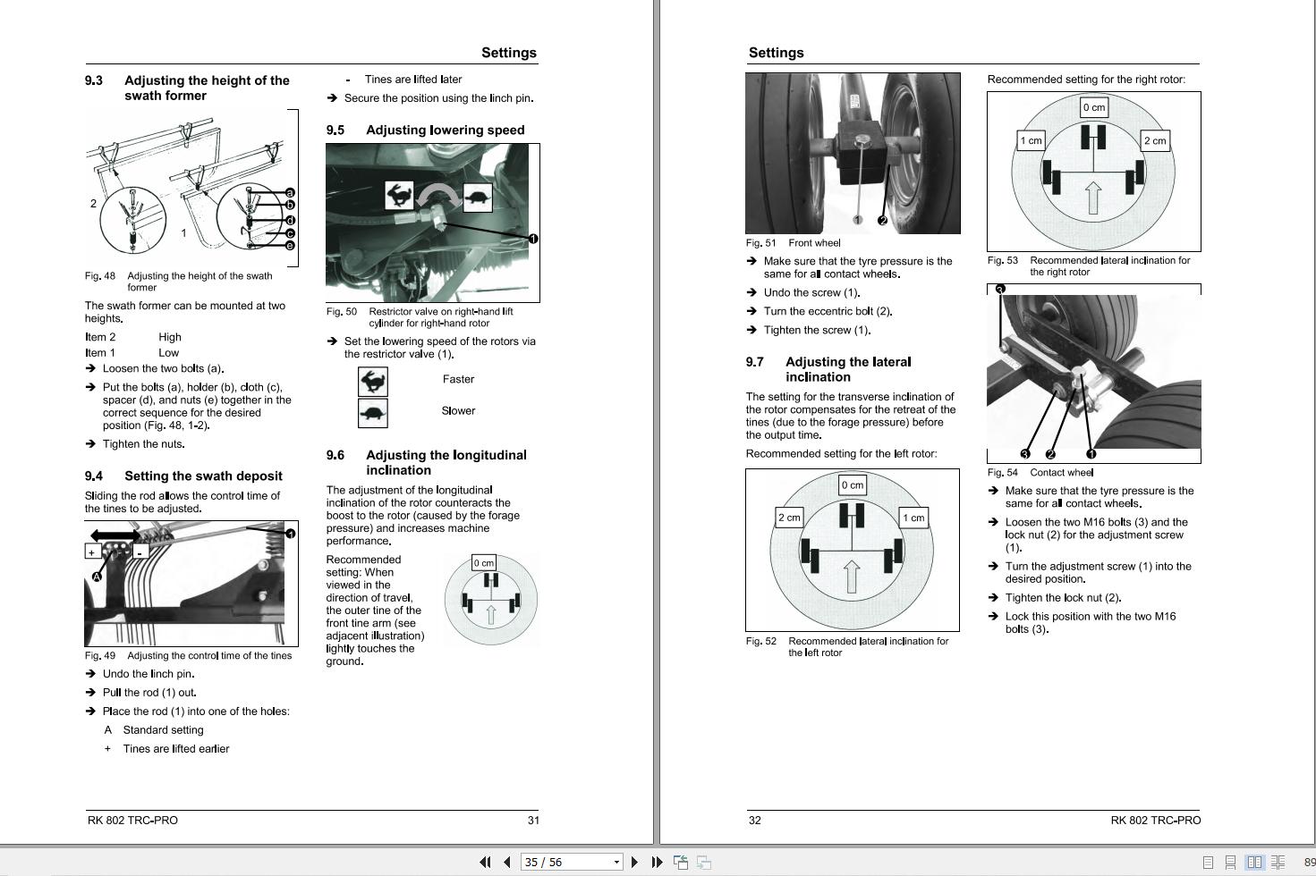 Massey Ferguson Rotary Rake RK802 TRC PRO Operator Manual FEL16875801 2