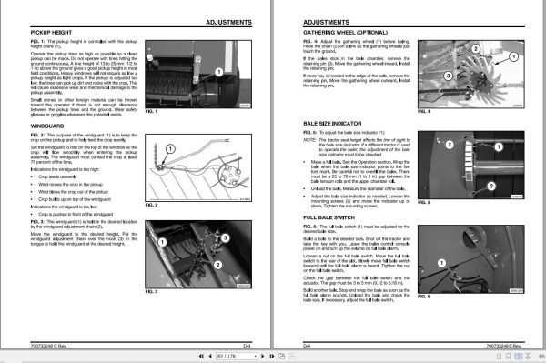 Massey Ferguson Round Baler 1745 Operator Manual 700733248C 2