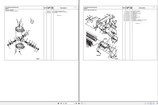 Massey Ferguson Round Baler 1745 Repair Time Schedule 4283429M1 2