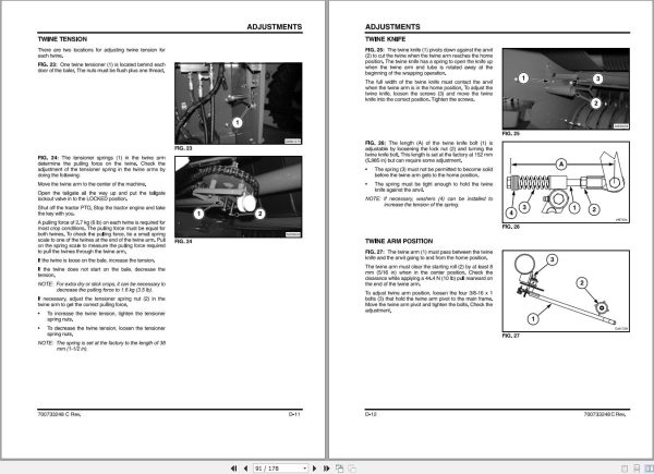 Massey Ferguson Round Baler MF1745 Operators Manual 700733248C 2