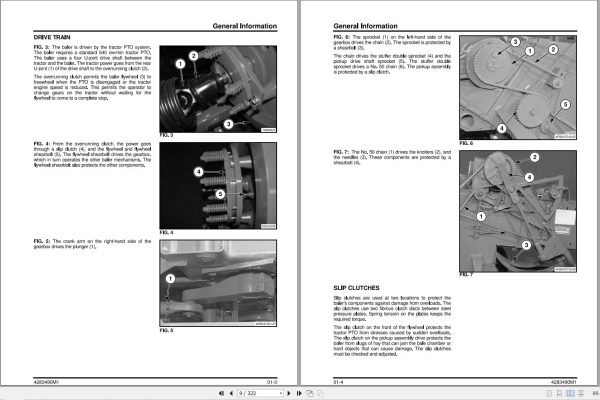Massey Ferguson Small Square Baler 1835 1837 1839 Service Manual 4283490M1 2