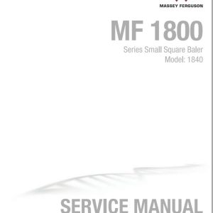 Massey Ferguson Small Square Baler 1840 Service Manual 4283517M1 1