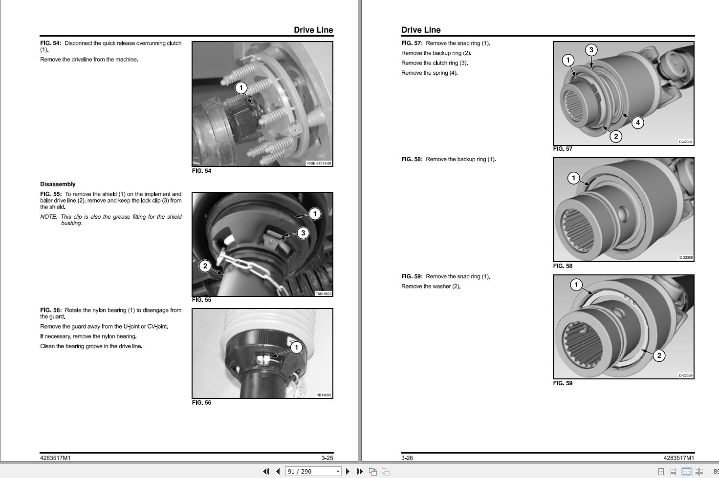Massey Ferguson Small Square Baler 1840 Service Manual 4283517M1 2