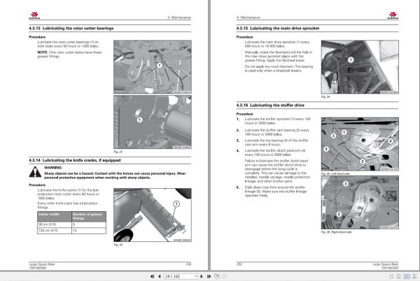 Massey Ferguson Small Square Baler 2240 to 2290 Operator Manual 700746226E 2