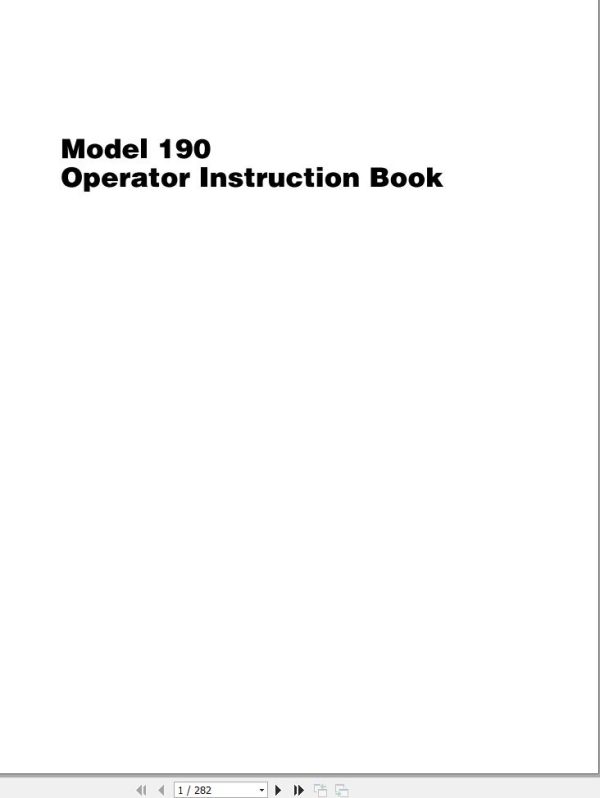 Massey Ferguson Square Baler 190 Operator Manual 700722208B 1