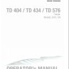 Massey Ferguson TD404DSR TD404DN TD434DN TD576DN Operator Manual FEL1540290101 1