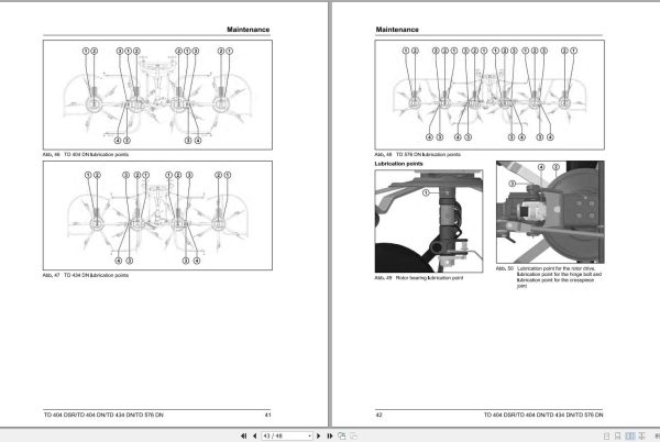 Massey Ferguson TD404DSR TD404DN TD434DN TD576DN Operator Manual FEL1540290101 2